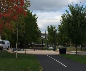 Paved trail along South Bethlehem Greenway